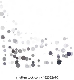 Bubbles Circle Dots Unique Black Bright Vector Background