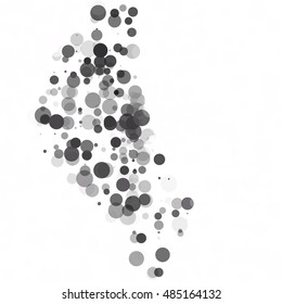 Bubbles Circle Dots Unique Black Bright Vector Background