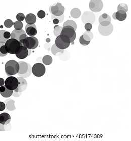 Bubbles Circle Dots Unique Black Bright Vector Background