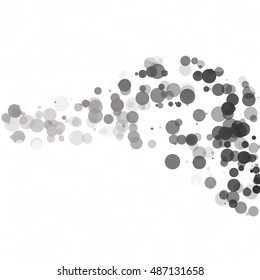 Bubbles Circle Dots Unique Black Bright Vector Background