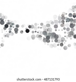 Bubbles Circle Dots Unique Black Bright Vector Background