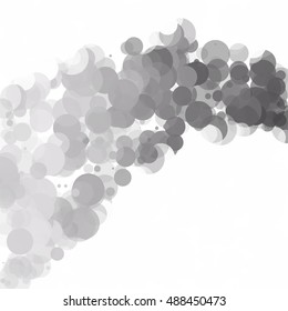 Bubbles Circle Dots Unique Black Bright Vector Background
