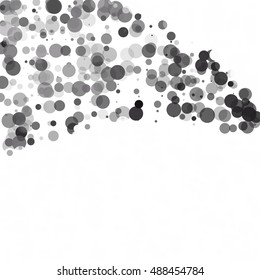 Bubbles Circle Dots Unique Black Bright Vector Background
