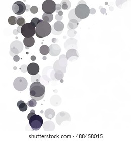 Bubbles Circle Dots Unique Black Bright Vector Background