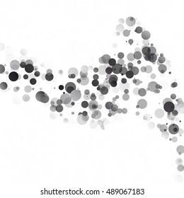 Bubbles Circle Dots Unique Black Bright Vector Background