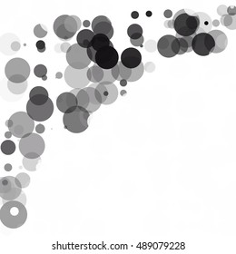 Bubbles Circle Dots Unique Black Bright Vector Background