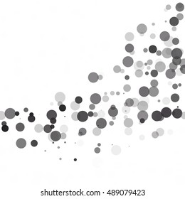 Bubbles Circle Dots Unique Black Bright Vector Background
