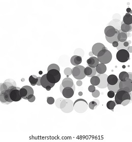 Bubbles Circle Dots Unique Black Bright Vector Background