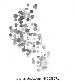 Bubbles Circle Dots Unique Black Bright Vector Background