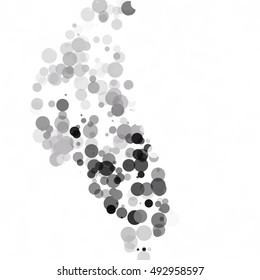 Bubbles Circle Dots Unique Black Bright Vector Background