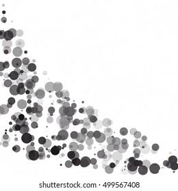 Bubbles Circle Dots Unique Black Bright Vector Background