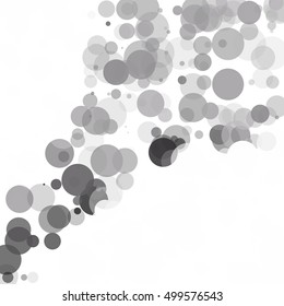 Bubbles Circle Dots Unique Black Bright Vector Background