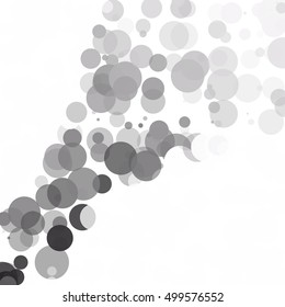 Bubbles Circle Dots Unique Black Bright Vector Background