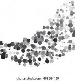 Bubbles Circle Dots Unique Black Bright Vector Background