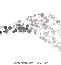 Bubbles Circle Dots Unique black Bright Vector Background