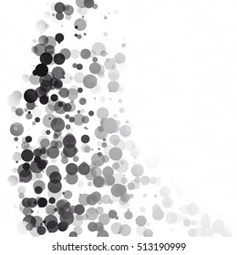 Bubbles Circle Dots Unique Black Bright Vector Background