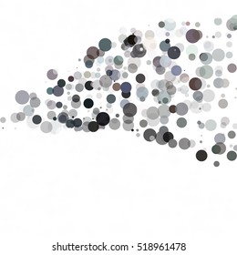 Bubbles Circle Dots Unique Black Bright Vector Background