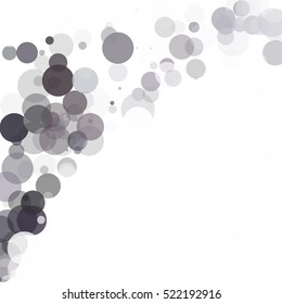 Bubbles Circle Dots Unique Black Bright Vector Background