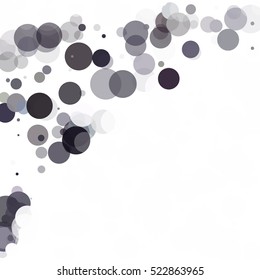 Bubbles Circle Dots Unique Black Bright Vector Background