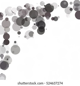 Bubbles Circle Dots Unique Black Bright Vector Background