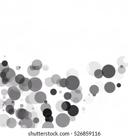 Bubbles Circle Dots Unique Black Bright Vector Background