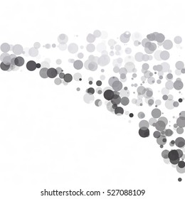 Bubbles Circle Dots Unique Black Bright Vector Background