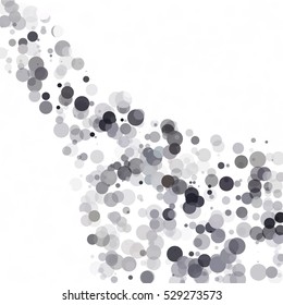 Bubbles Circle Dots Unique Black Bright Vector Background
