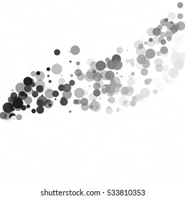 Bubbles Circle Dots Unique Black Bright Vector Background