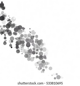 Bubbles Circle Dots Unique Black Bright Vector Background