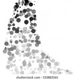 Bubbles Circle Dots Unique Black Bright Vector Background