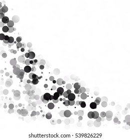 Bubbles Circle Dots Unique Black Bright Vector Background