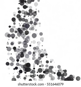Bubbles Circle Dots Unique Black Bright Vector Background