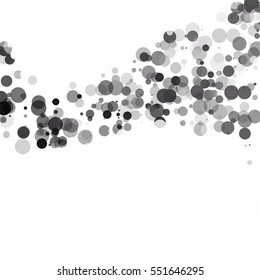 Bubbles Circle Dots Unique Black Bright Vector Background