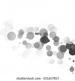 Bubbles Circle Dots Unique Black Bright Vector Background