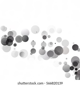 Bubbles Circle Dots Unique Black Bright Vector Background