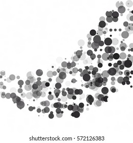 Bubbles Circle Dots Unique Black Bright Vector Background