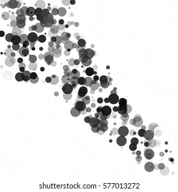 Bubbles Circle Dots Unique Black Bright Vector Background
