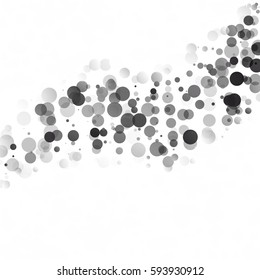 Bubbles Circle Dots Unique Black Bright Vector Background