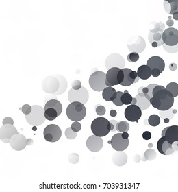 Bubbles Circle Dots Unique Black Bright Vector Background