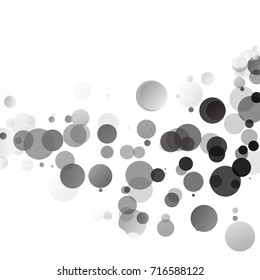 Bubbles Circle Dots Unique Black Bright Vector Background