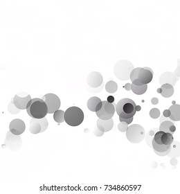Bubbles Circle Dots Unique Black Bright Vector Background