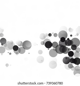 Bubbles Circle Dots Unique Black Bright Vector Background