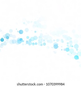 Bubbles Circle Dots Unique Blue Bright Vector Background