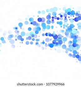 Bubbles Circle Dots Unique Blue Bright Vector Background
