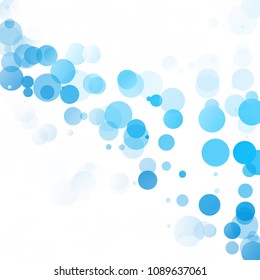 Bubbles Circle Dots Unique Blue Bright Vector Background