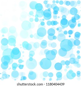 Bubbles Circle Dots Unique Blue Bright Vector Background