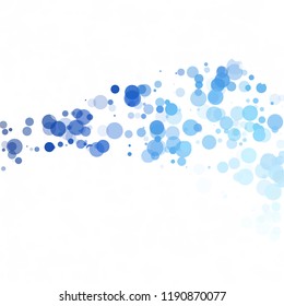 Bubbles Circle Dots Unique Blue Bright Vector Background