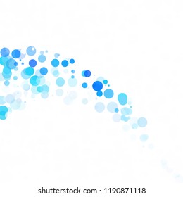 Bubbles Circle Dots Unique Blue Bright Vector Background