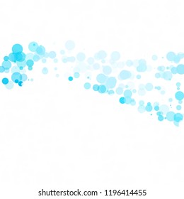Bubbles Circle Dots Unique Blue Bright Vector Background
