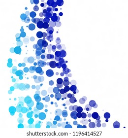 Bubbles Circle Dots Unique Blue Bright Vector Background